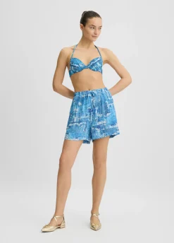 Bikini push-up e slip effetto denim