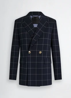 Blazer check doppiopetto