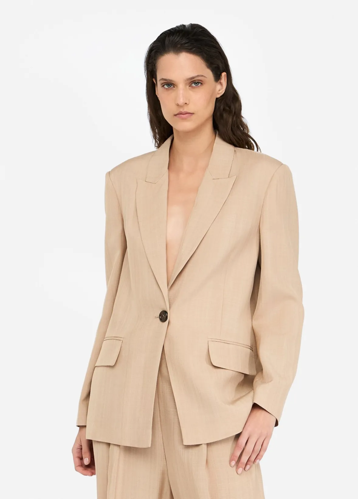 Blazer con dettaglio in pizzo