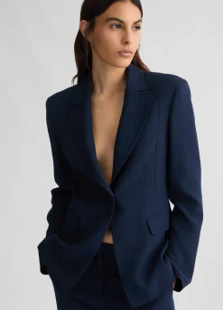 Blazer in cady crêpe