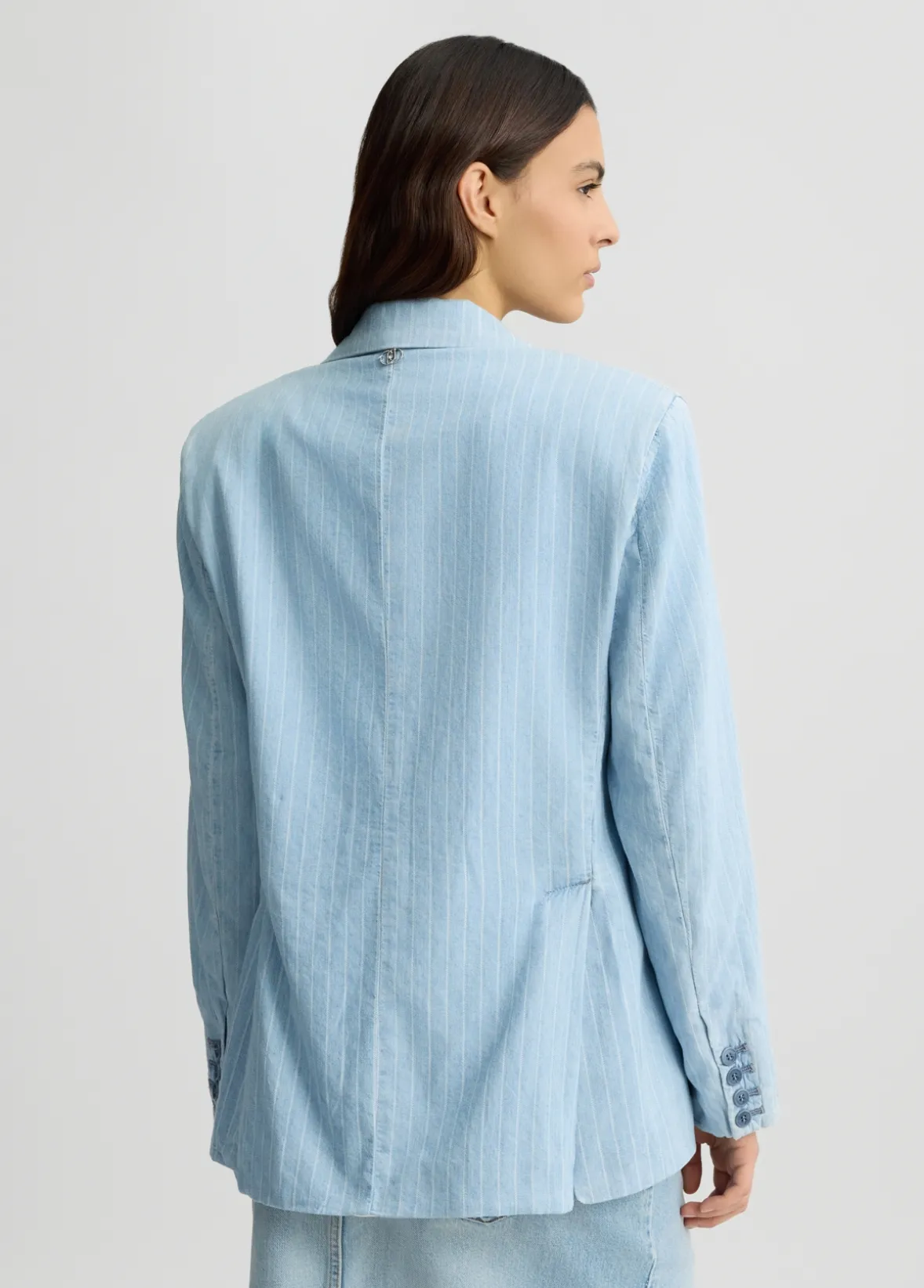 Blazer in denim gessato