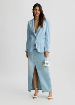 Blazer in denim gessato