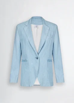 Blazer in denim gessato