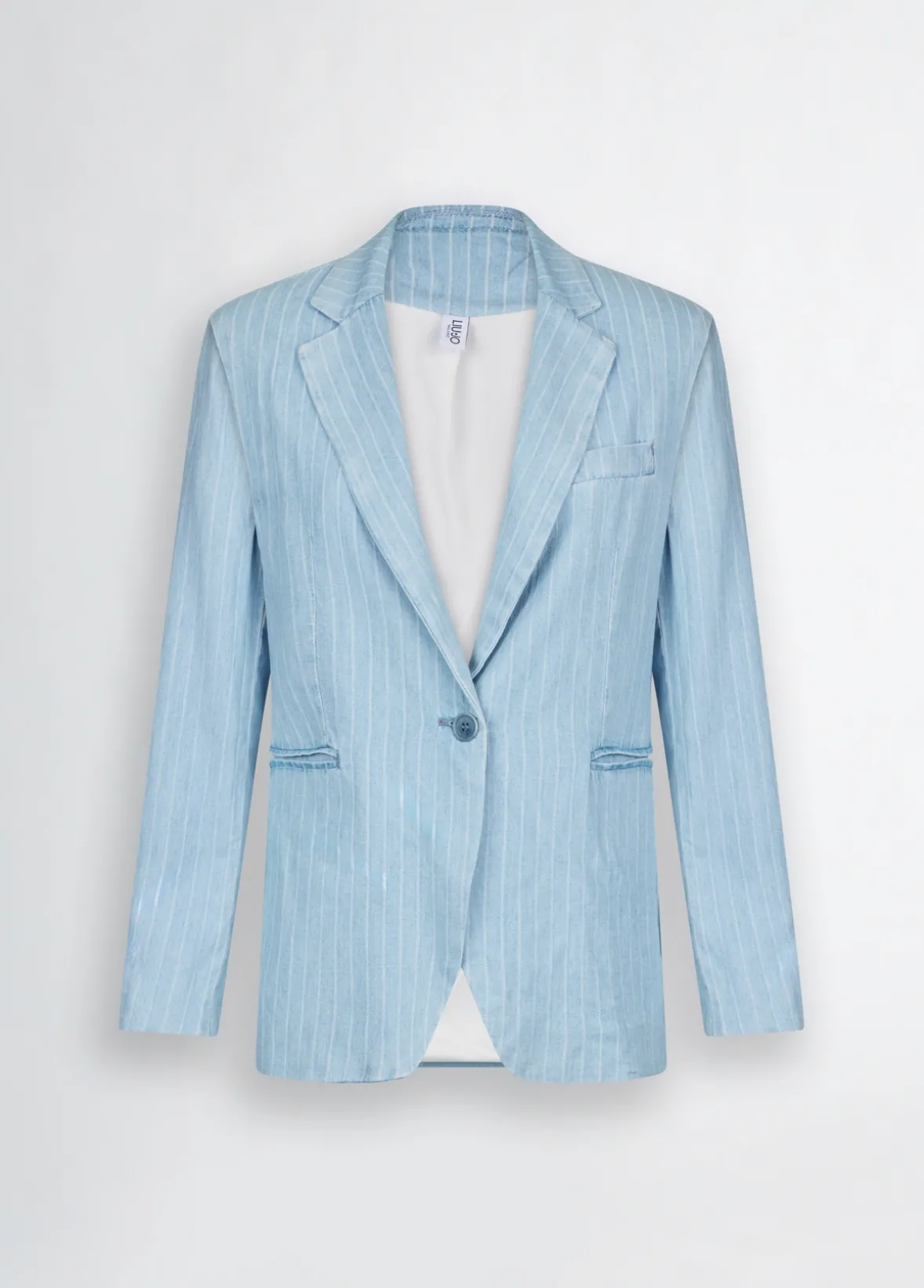 Blazer in denim gessato