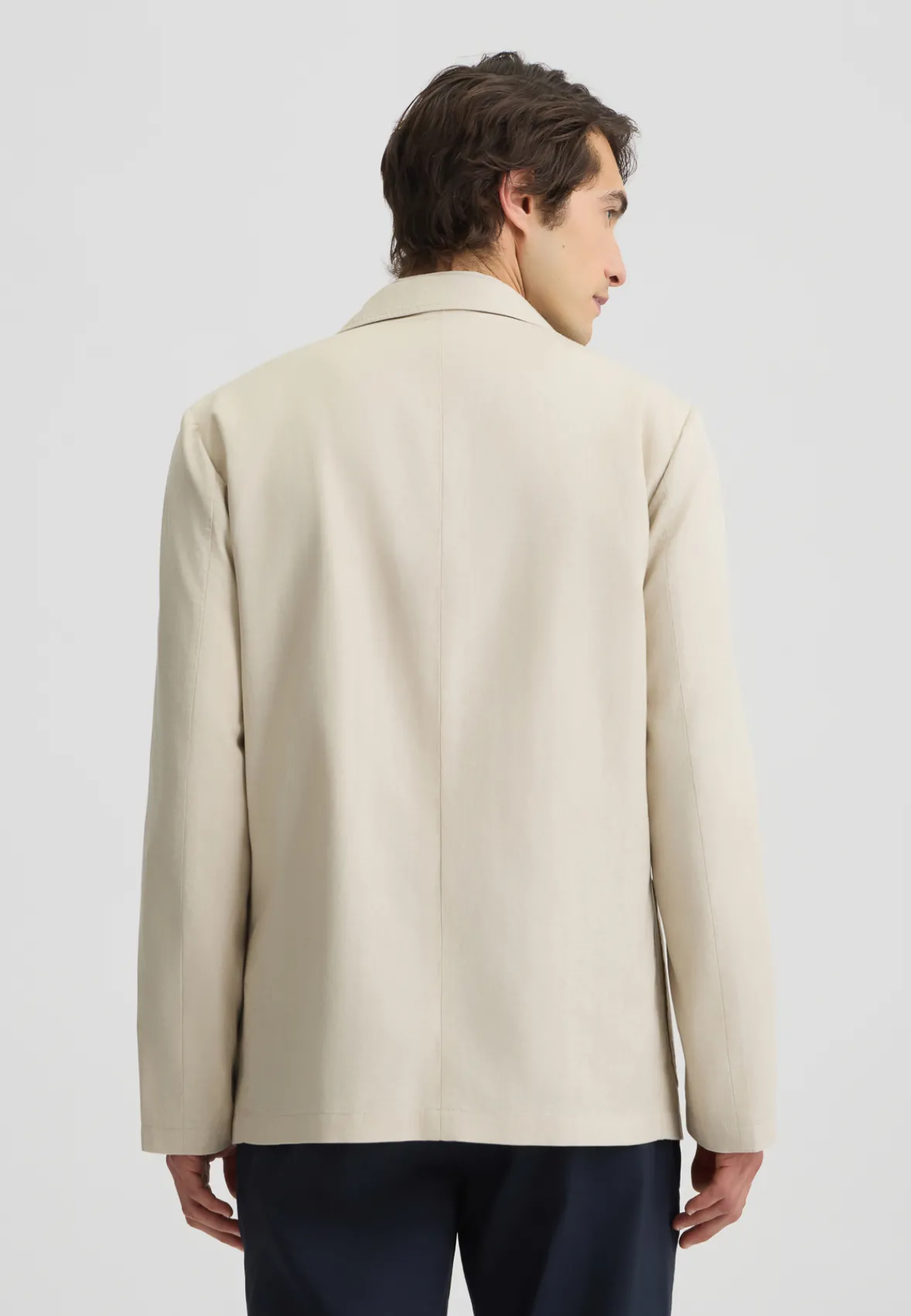 Blazer in lino e cotone