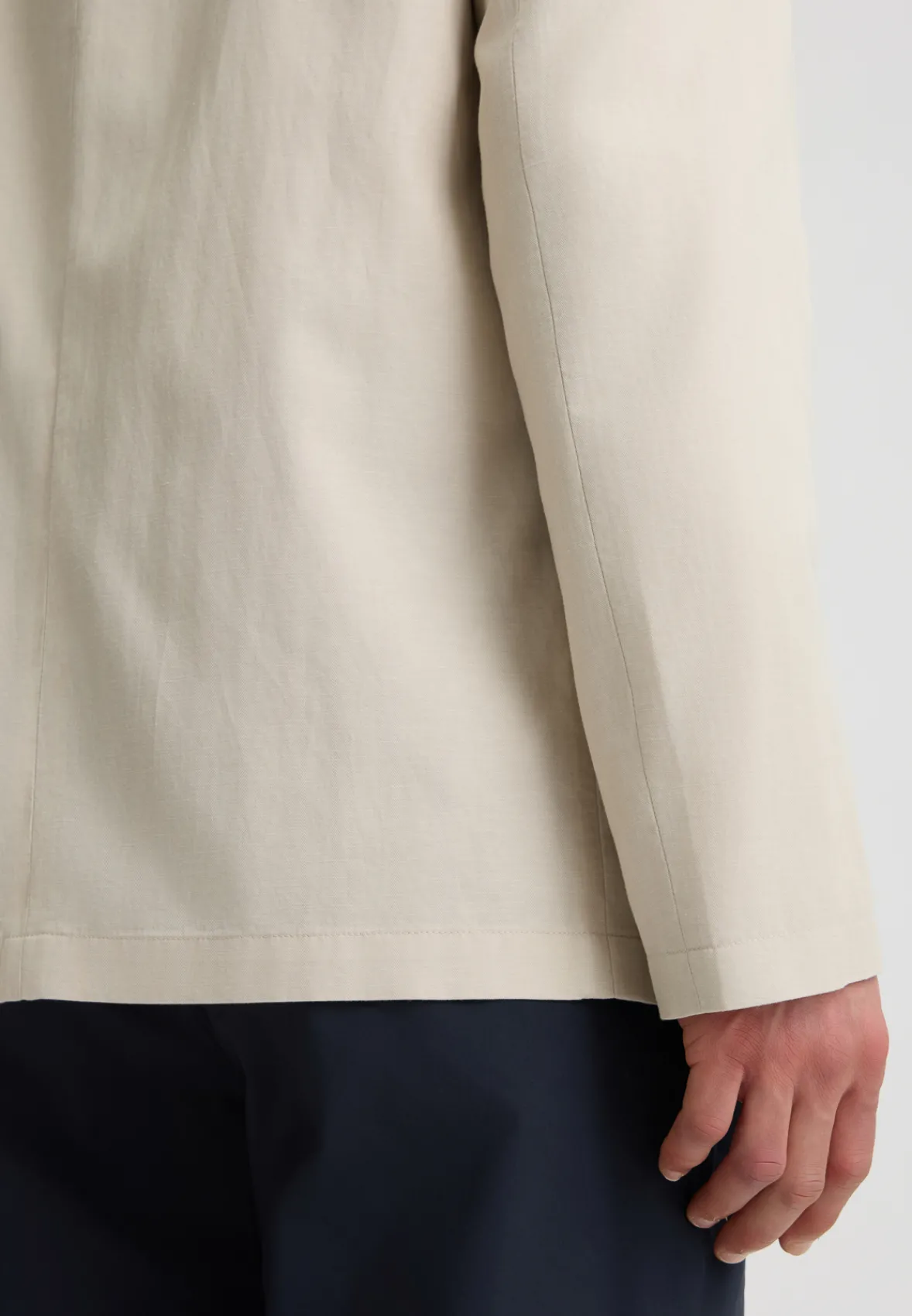 Blazer in lino e cotone