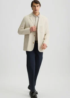 Blazer in lino e cotone