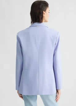 Blazer in lino e cotone