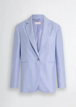 Blazer in lino e cotone