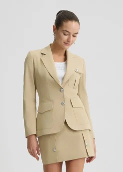 Blazer in misto cotone