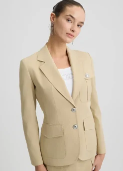 Blazer in misto cotone