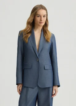 Blazer in misto lino