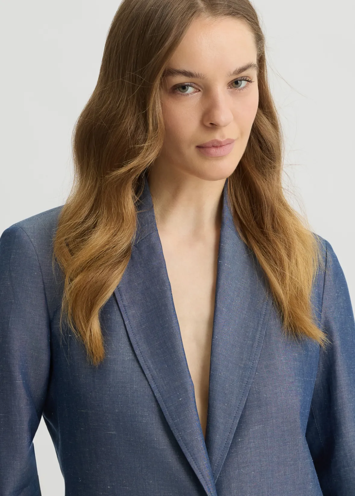 Blazer in misto lino