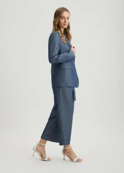 Blazer in misto lino