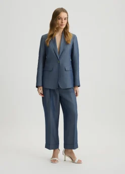 Blazer in misto lino