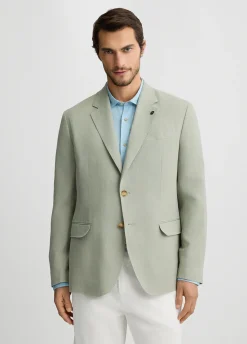 Blazer salvia 100% lino