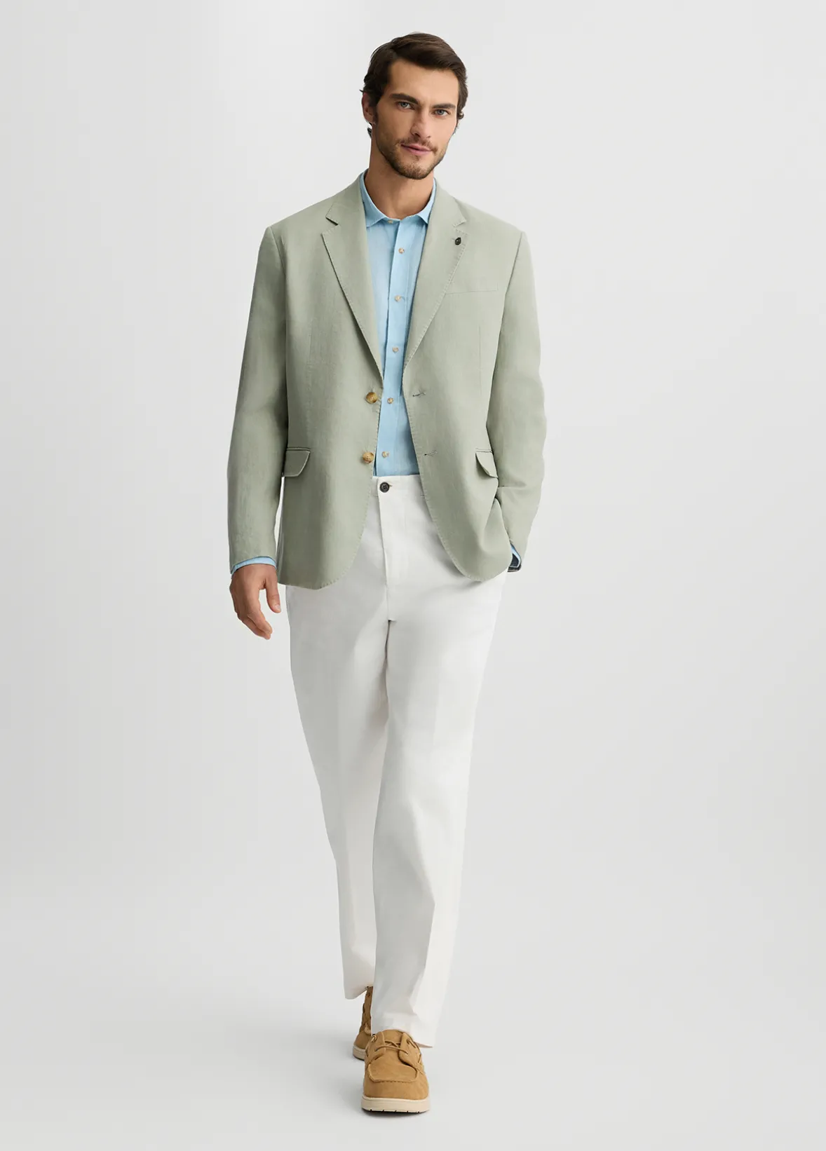 Blazer salvia 100% lino