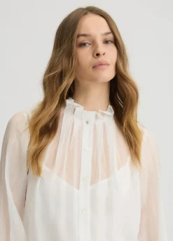 Blusa effetto see-through