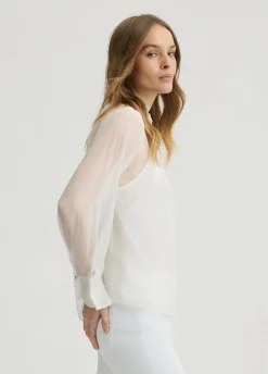 Blusa effetto see-through