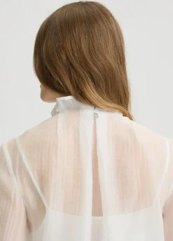 Blusa effetto see-through