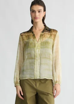 Blusa in chiffon stampato