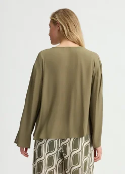 Blusa in crêpe