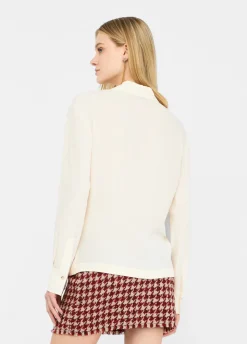 Blusa in crêpe de chine