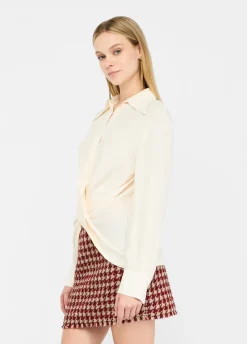 Blusa in crêpe de chine