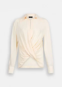 Blusa in crêpe de chine