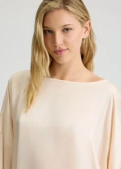 Blusa in georgette e raso