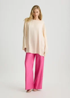 Blusa in georgette e raso