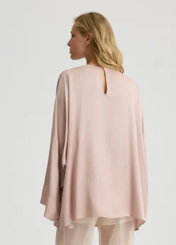 Blusa in georgette e raso