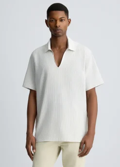 Blusa in lino e cotone