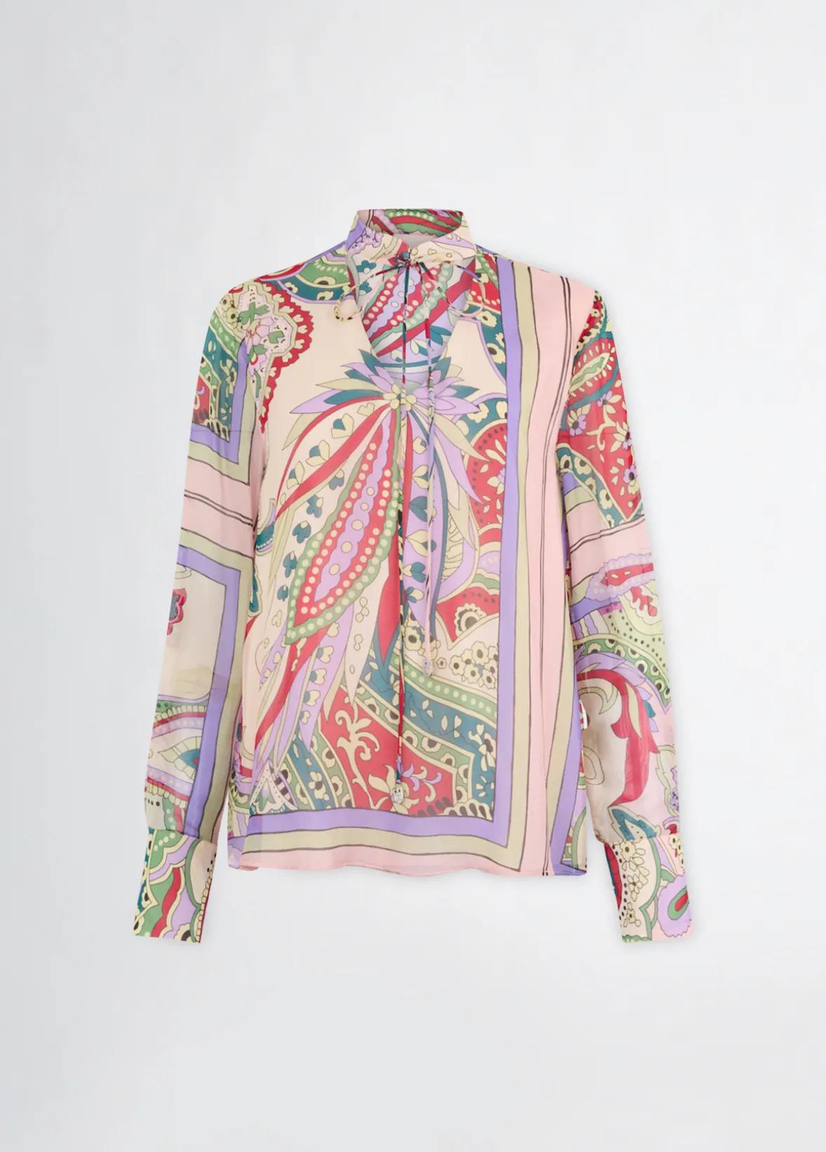 Blusa in seta stampata