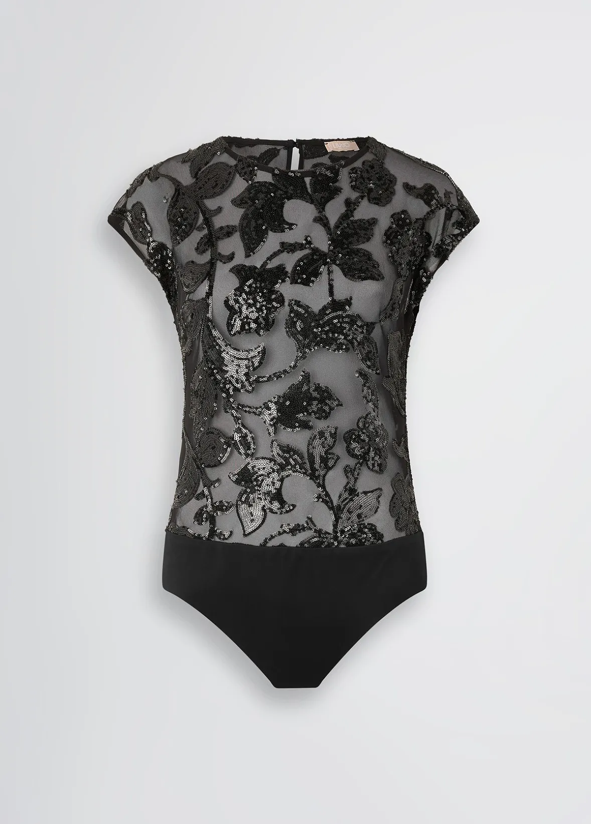 Body top in tulle ricamato