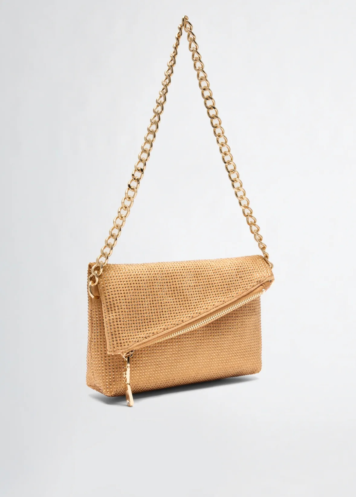 Borsa a spalla piccola con strass