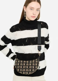 Borsa a spalla piccola jacquard