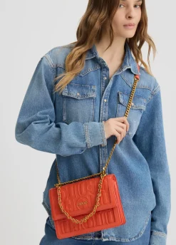 Borsa a tracolla media con logo
