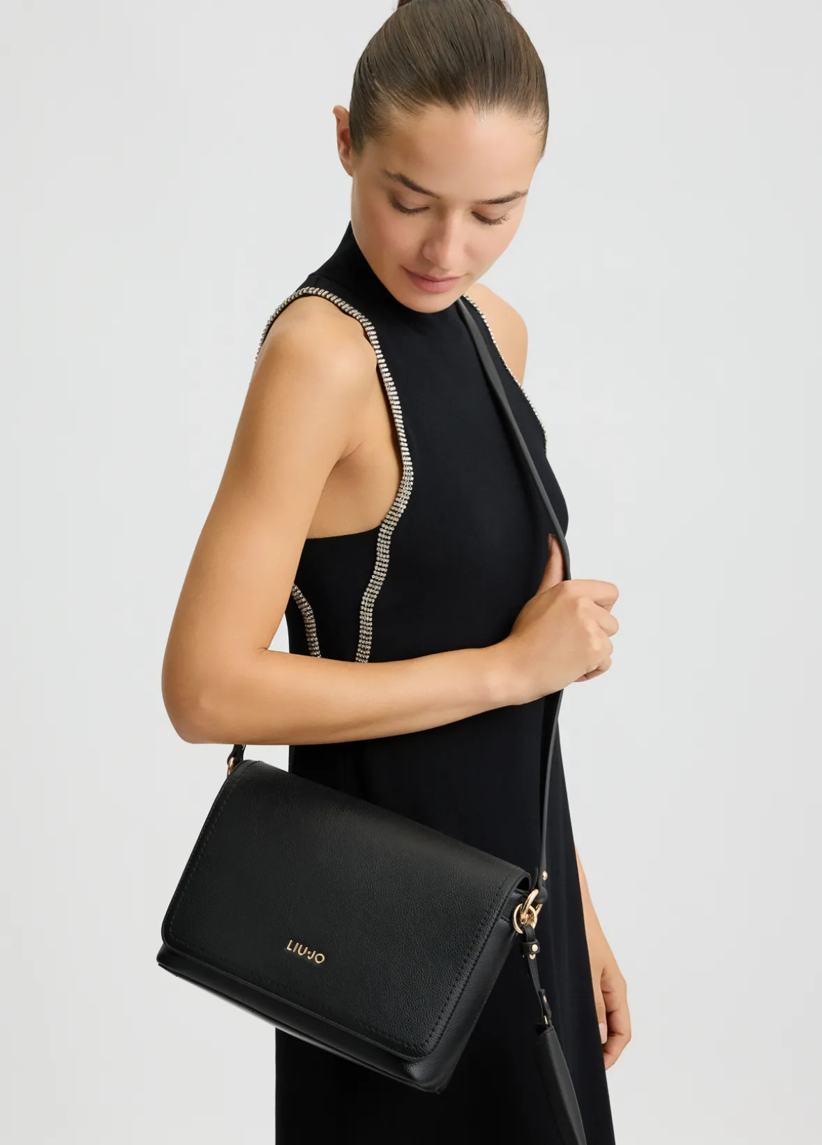 Borsa a tracolla media con pochette