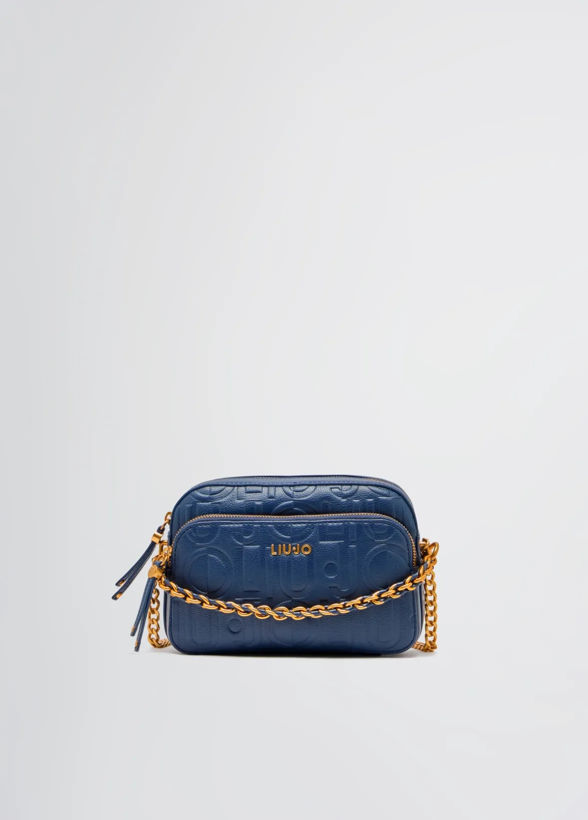 Borsa a tracolla media con catena decorativa