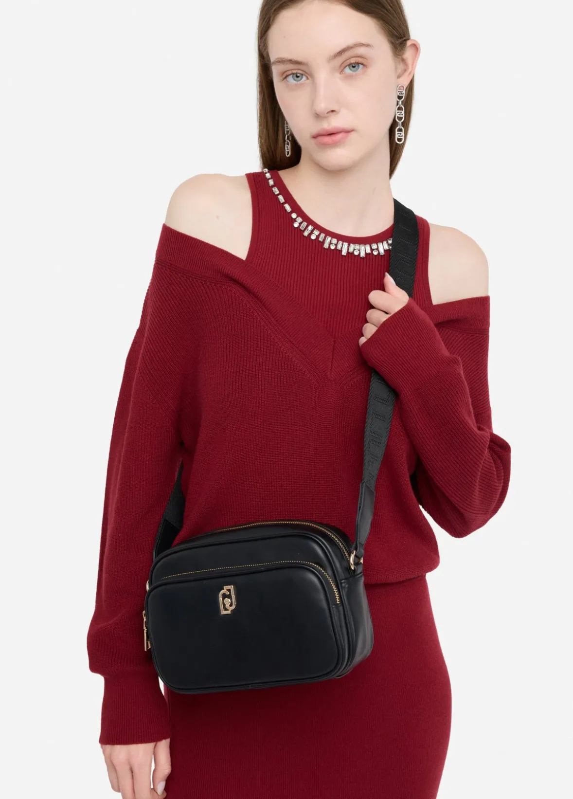 Borsa a tracolla media con pouch