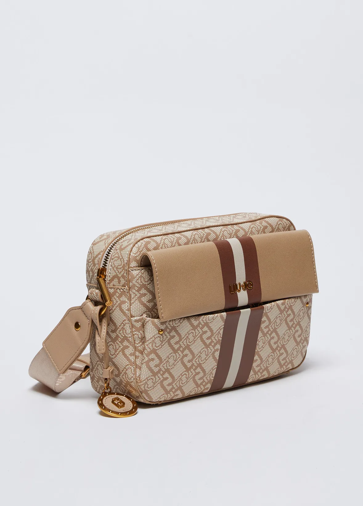 Borsa a tracolla media con charm