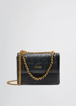Borsa a tracolla media con logo