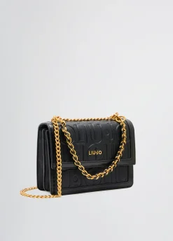 Borsa a tracolla media con logo