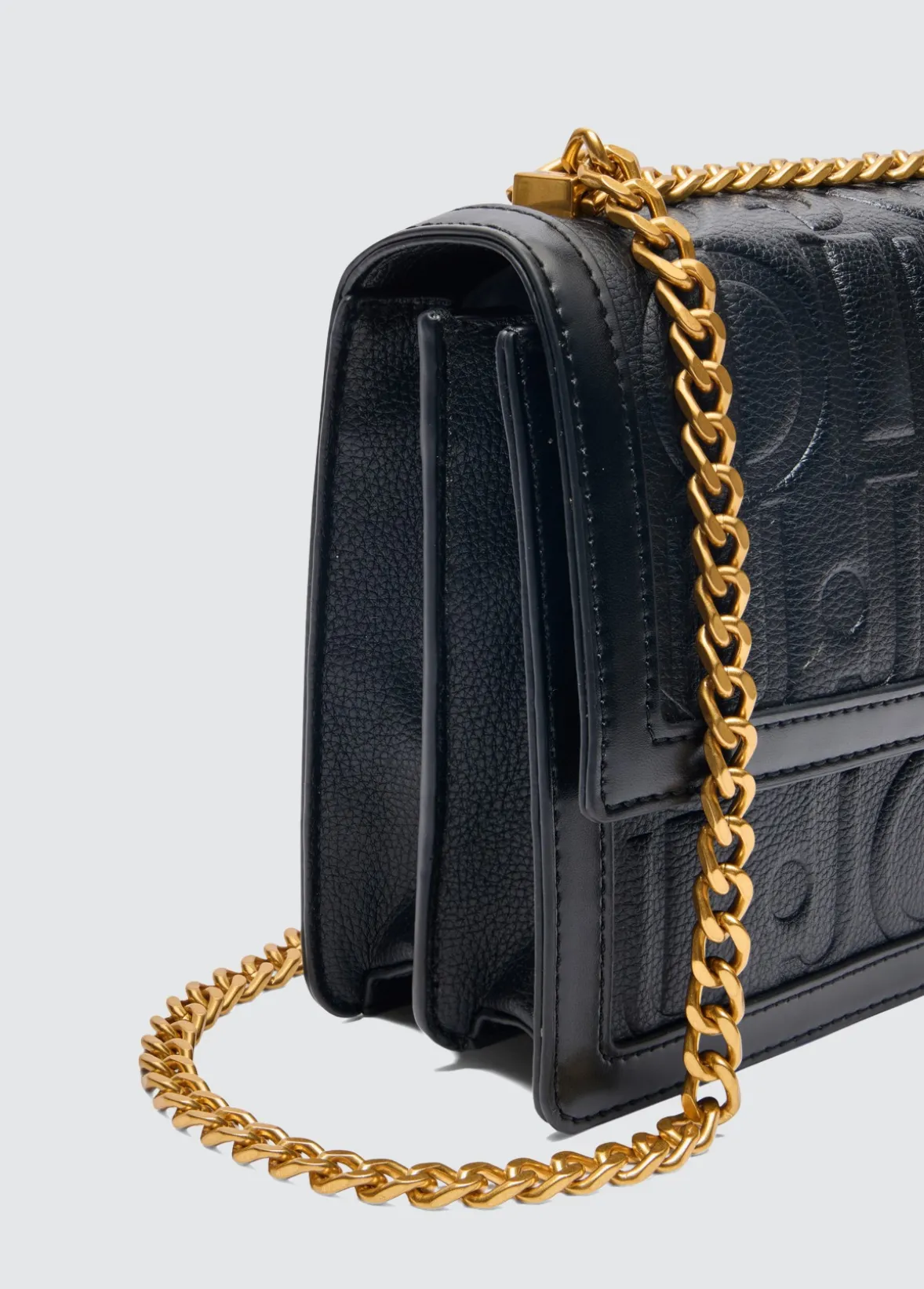 Borsa a tracolla media con logo