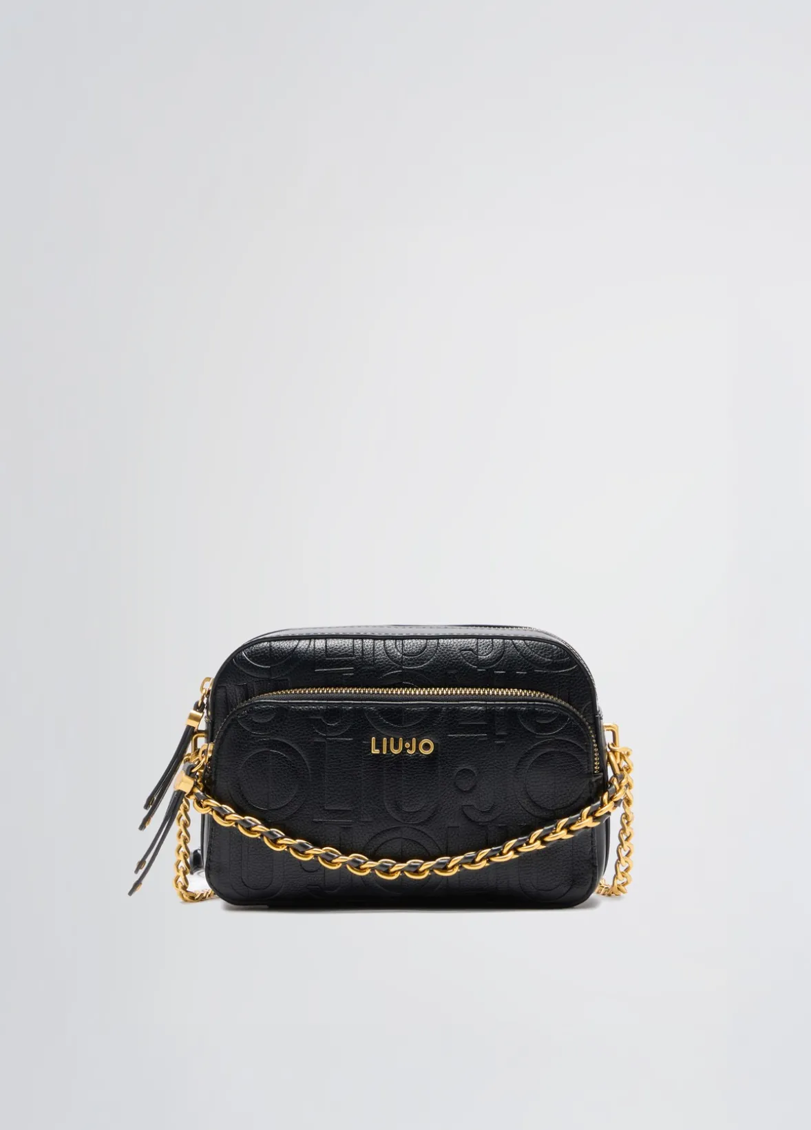 Borsa a tracolla media con catena decorativa