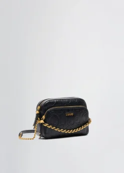 Borsa a tracolla media con catena decorativa