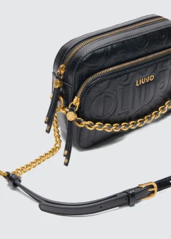 Borsa a tracolla media con catena decorativa