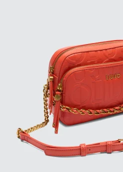 Borsa a tracolla media con catena decorativa