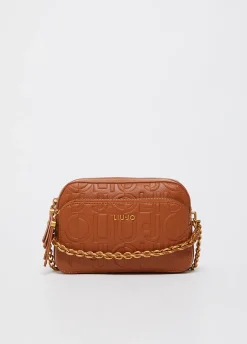 Borsa a tracolla media con catena decorativa
